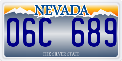 NV license plate 06C689