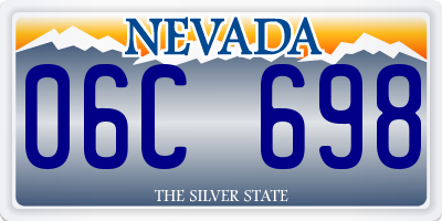 NV license plate 06C698