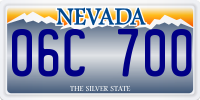 NV license plate 06C700