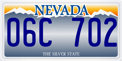 NV license plate 06C702