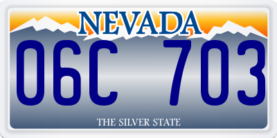 NV license plate 06C703