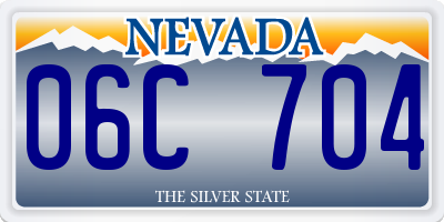 NV license plate 06C704