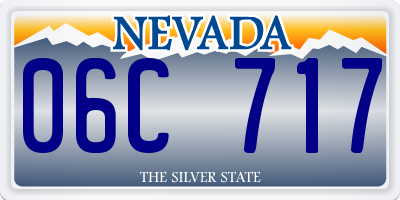 NV license plate 06C717
