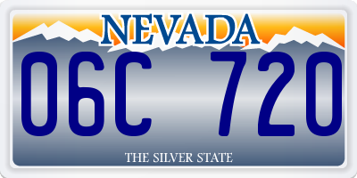 NV license plate 06C720