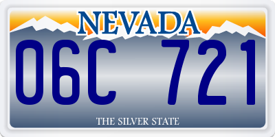 NV license plate 06C721