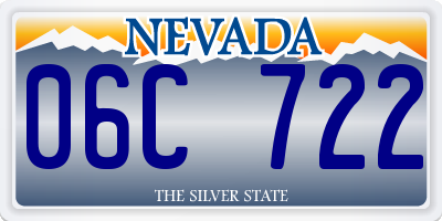 NV license plate 06C722