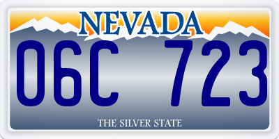 NV license plate 06C723