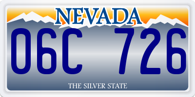NV license plate 06C726