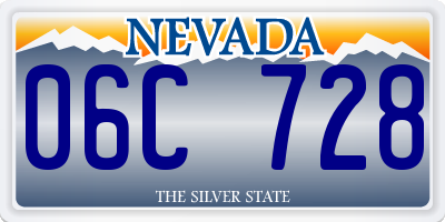 NV license plate 06C728