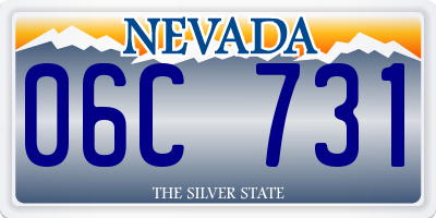 NV license plate 06C731