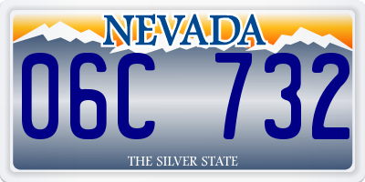 NV license plate 06C732