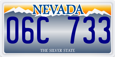 NV license plate 06C733
