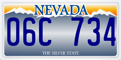 NV license plate 06C734