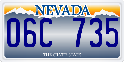 NV license plate 06C735