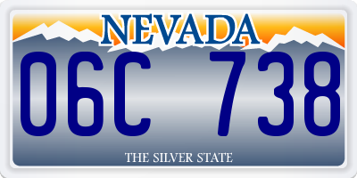 NV license plate 06C738