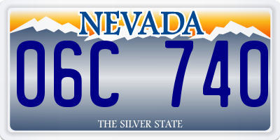 NV license plate 06C740