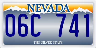 NV license plate 06C741