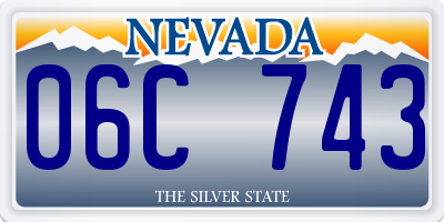 NV license plate 06C743