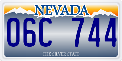 NV license plate 06C744