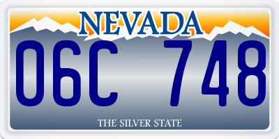 NV license plate 06C748