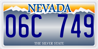 NV license plate 06C749