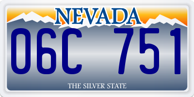 NV license plate 06C751