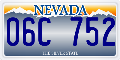 NV license plate 06C752