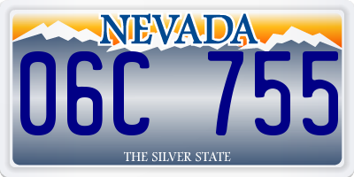 NV license plate 06C755