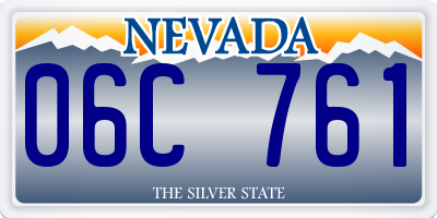 NV license plate 06C761