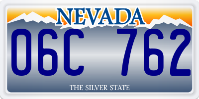NV license plate 06C762
