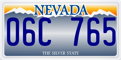 NV license plate 06C765