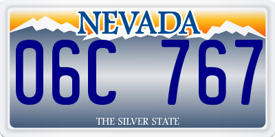NV license plate 06C767