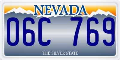 NV license plate 06C769