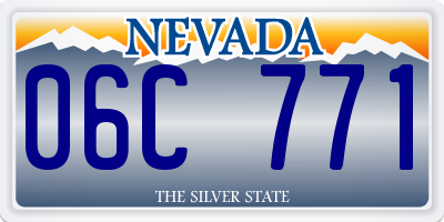 NV license plate 06C771