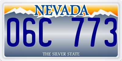 NV license plate 06C773
