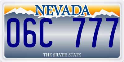 NV license plate 06C777