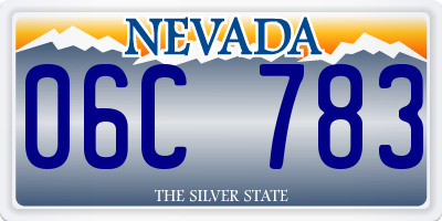 NV license plate 06C783