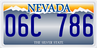 NV license plate 06C786