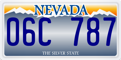 NV license plate 06C787