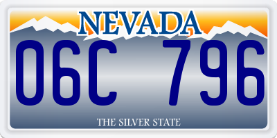 NV license plate 06C796
