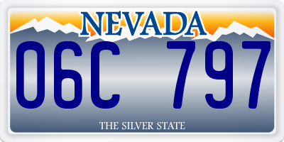 NV license plate 06C797