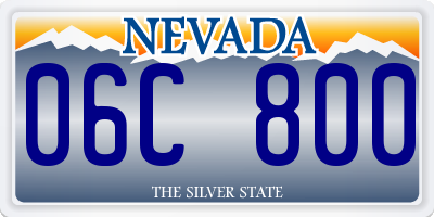 NV license plate 06C800