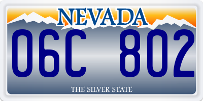 NV license plate 06C802