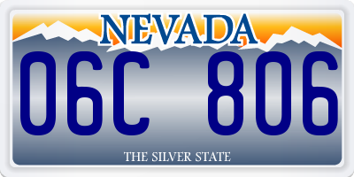 NV license plate 06C806