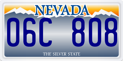 NV license plate 06C808