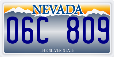 NV license plate 06C809