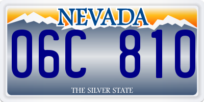NV license plate 06C810