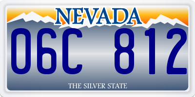 NV license plate 06C812