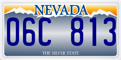 NV license plate 06C813