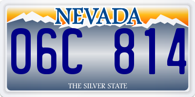 NV license plate 06C814